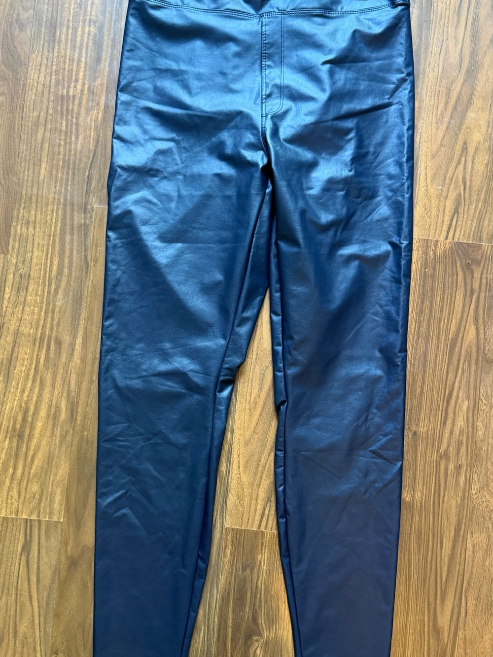 Offline By Aerie Real Luxe Faux Leather Leggings Womens Size Large L Navy